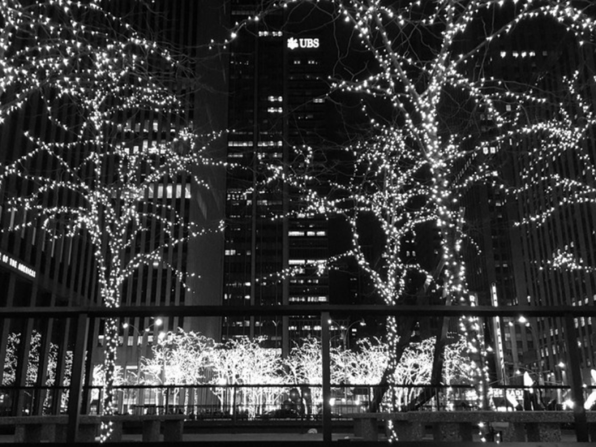 a tall building in a city